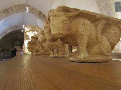 Notevole � anche il corredo scultoreo appartenente alla Cattedrale di San Sabino di Bari dove spiccano gli animali incisi (leoni, elefanti e animali fantastici come draghi, sfingi e grifoni) che attingono ai �bestiari medievali�